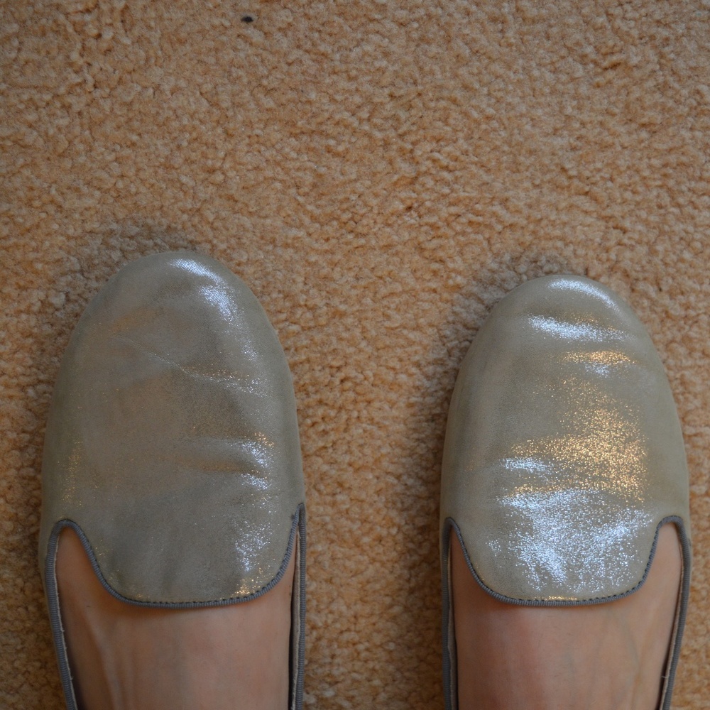 Silver flat GAP loafers